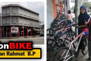 Kedai basikal di Parit Raja, Malaysia